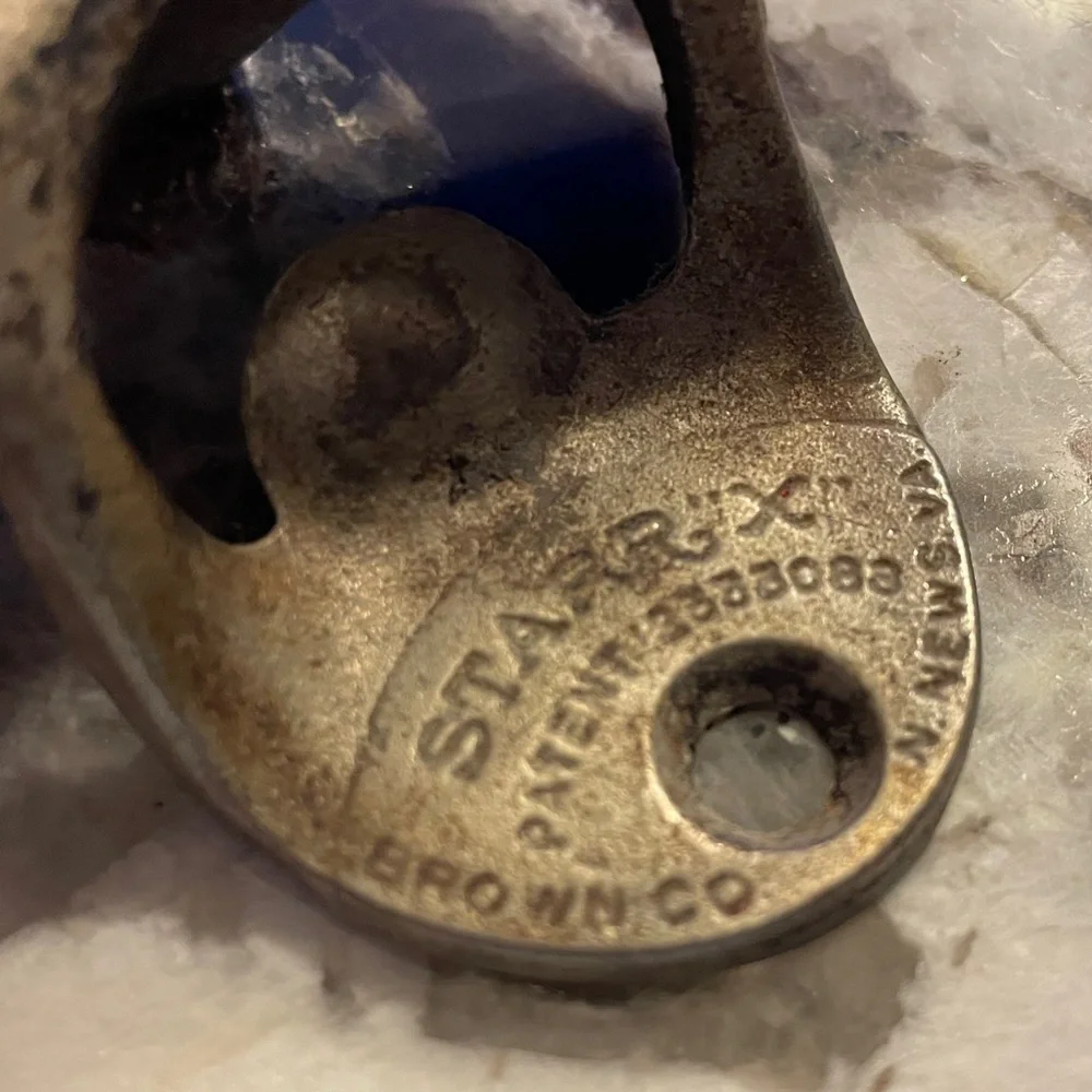 Vtg Coca Cola Starr X Cast Wall Mount Bottle Opener Brown Co North News VA USA
